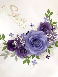 Paper flowers purple nursery paper flowers wall flowers giant paper flowers nursery decor girls nursery flowers flower name sign nursery handmade paper flowers red andcream paper flowers stemmed | etsy. Paper Flower Arrangement Over The Crib Purple Paper Flowers Etsy In 2021 Paper Flower Arrangements Paper Flowers Paper Flowers Wedding