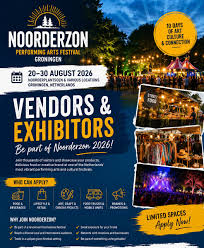 &eth;&shy;&acirc;&uml; STANDHOUDERS & EXPOSANTEN GEZOCHT &acirc; NOORDERZON FESTIVAL 2026! &acirc;&uml;&eth;&shy; Ben  jij een foodondernemer, foodtruck-exploitant, creatieve ondernemer,  modemerk, ambachtsman/-vrouw, lifestylebedrijf of retailer? &eth;&iuml;&cedil;&eth;&eth;&uml; Doe mee  aan Noorderzon Performing Arts ...
