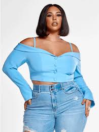 Dresses, swimwear, tops, bottoms, jumpsuits, activewear Plus Size Off The Shoulder Tops Plus Size Shopping Guide