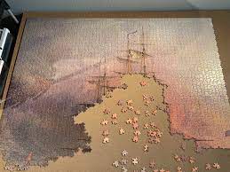 Here are some of the most demanding jigsaw puzzles around. Bombardment Of Algiers 9 000 Piece Ravensburger I Went With The Sky First This One Is Tough And This Is About 1 6 The Way Done Jigsawpuzzles