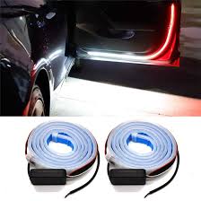 Wholesale 2pcs Car Door Decoration Light Strips Car Styling Strobe Flashing Light Safety 12v Led Opening Warning Led Lamp Strip Waterproof White Red Light From China