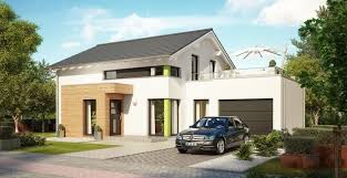 Einfamilienhaus Mit Garage Fertighaus Evolution 143 V6 Bien Zenker Haus Mit Satteldach Fassadengestaltung Putzfassade Far Einfamilienhaus Fassade Haus Haus