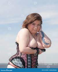 Plump girl in a corset stock image. Image of beautiful - 31313259