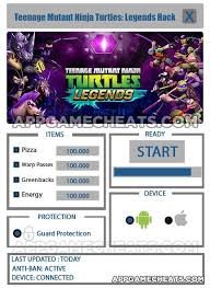 Tmnt Legends Hack For Pizza Greenbacks Warp Passes Download Hacks Cheating New Games Apps