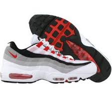 Nike Air Max 95 White Comet Red Neutral Grey Medium Grey Shoes 6090 Air Max 95 White Nike Air Max 95 Nike Air Max