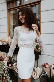 Check spelling or type a new query. Brautkleid Enie Standesamt Look Mit Spitzentop Und Braut Minirock Noni