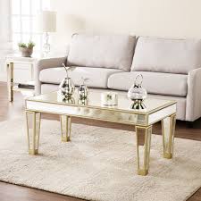 Frame made of asian hardwood with silvery finish and golden accents. Furniture Hotspot Mirrored Coffee Table Mirror W Champagne 41 W X 21 D X 18 H Details Can B Coffee Table Mirrored Coffee Tables Round Glass Coffee Table