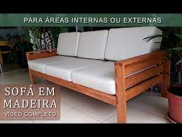 Sofá rústico de maciça âmbar tem alta qualidade aconchego para o seu lar! Sofa Em Madeira Para Ambientes Internos Ou Externos Projeto Completo Outdor Wood Sofa Diy Youtube
