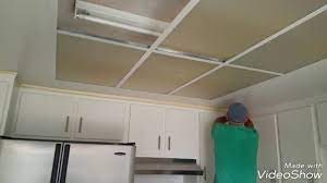 How to replace fluorescent lighting. Upgrade Old Kitchen Lighting To Recessed Led Lights Youtube