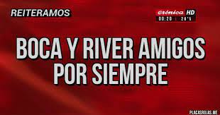 Irrumpió en la casa de su ex, la filmó y compartió el video con sus amigos para humillarla. Boca Y River Amigos Por Siempre Placas Rojas