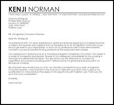 Immigration Consultant Cover Letter Sample Cover Letter Templates Examples