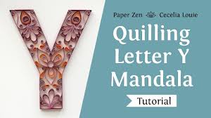 Also you will receive two pdf files with recommendations for making letters and with my. Quilling Letters Tutorial On Edge Uppercase Letter Y Mandala Design Pattern Tutorial Youtube