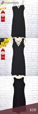Evan Picone Lace Up Back Little Black Dress In 2020 Little Black Dress Black Dress Dresses