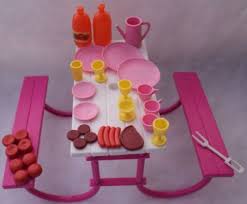 Barbie Bbq Picnic Table Pool Party Set Lot Barbeque Patio Bench Food Camping Barbie My Childhood Memories Childhood Memories