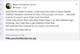 Iuran bulanan ~ harap konfirmasi melalui facebook setelah melakukan transfer ~ costumer service. Grg Net Info Bwt Yang Main Pb Natagames Link Launcernya Https Drive Google Com File D 1p V7u0wanqiu9fzc39p2xaj55z5 Pcah View Link Daftar Http Natagames Vip Engine Com Daftar Php Facebook