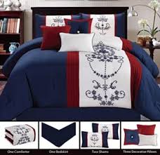 The sateen cotton shell is filled. Red White Blue Bedding Comforter Set Abstract Color Comfy Bedding