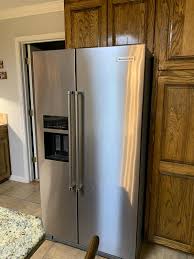 A convenient undershelf storage pan saves space and goes instantly from. Kitchenaid Krsf705hps 36 24 8 Cu Ft Side By Side Refrigerator With Exterior Ice And Water Walmart Com Walmart Com