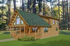 While the home only has 689 living square feet, the floor plan makes the most of the space. Log Cabin Floor Plans Small Log Homes