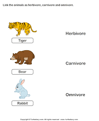 Identify Animals As Herbivore Carnivore Or Omnivore Worksheet Carnivores Herbivores Omnivores Worksheets For Kids Food Chain Worksheet