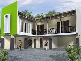 Contoh desain rumah kost modern via desainraya.com. Desain Rumah Kosan Minimalis Cek Bahan Bangunan