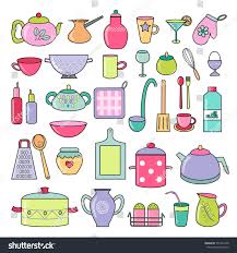 cartoon multicoloured utensils