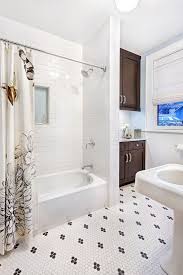 Ceramic Tile Black And White Bathroom Floor White Bathroom Tiles Bathroom Floor Tiles