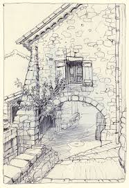 Trouvez les parfaites illustrations spéciales paysage urbain sur getty images. Zeichnungen Dessin Paysage Urbain Dessin Paysage Dessin Architecture
