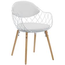 Detailsshowcasing A Soft Vinyl Cushion And Backrest This Lovely Chic Arm Chair Is Perfect Pulled Up To You Metal Dining Chairs Minimalist Chair Metal Armchair