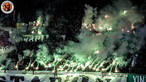 Rapid ultras biggest friendship is with gate 13 (panathinaikos) since 2001; Rapid Wien Austria Salzburg 28 10 2015