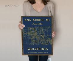 Map Of Ann Arbor Michigan Michigan Wolverines Michigan