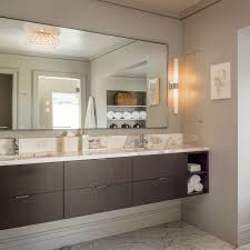 Furthermore, suspended bathrooms are particularly suitable for a small room, because it makes the room seem larger than it is and even brighter, since the floor remains free. Suspended Vanity Houzz