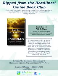Pin By High Plains Library District On Unbroken Online Book Club Online Book Club Book Club Books Online
