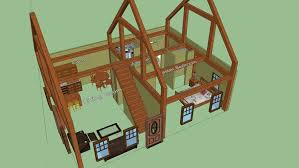 2 bedroom house plans timber frame houses from 2 bedroom timber frame house plans. Small Timber Frame Home First Floor 3d Warehouse
