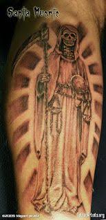 Santa Muerte Tattoo Santisima Muerte Tattoo Santa Muerte Tattoos Lowrider Art
