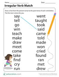 Teaching Verbs Verb Worksheets English Lessons For Kids