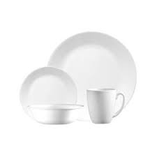 Black And White Corelle Dishes Corelle 16 Piece Casual White Glass Dinnerware Set Service For 4 6022003 The Home Depot In 2020 Corelle Dinnerware Set Glass Dinnerware White Dinnerware Set