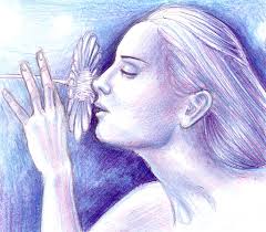 Dorinta, inca un desen in creion inspirat din poezia lui mihai eminescu; Floare Albastra Desen In Pix Inspirat Din Poezia Lui Mihai Flickr