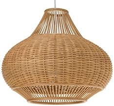 Kouboo 1050029 Wicker Pear Pendant Lamp 18 X 18 X 15 Natural Ceiling Pendant Fixtures Amazon Com
