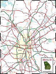 Map Of Greater Atlanta Area Atlanta Road Map