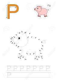 Kids pick this song up really quickly, and it will help them in . Vector Alphabet Exercise With Kid Educational Game To Learn Handwriting With Easy Game Level For Preschool Children To Connect Dots By Numbers Tracing Worksheet For Letter P Piggy Royalty Free Cliparts Vectors