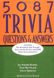 Only true fans will be able to answer all 50 halloween trivia questions correctly. 5087 Trivia Questions Answers Marsha Kranes Fred Worth Steve Tamerius 0768821208653 Amazon Com Books