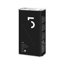 Five 5000ml Ultra Premium Organic Extra Virgin Olive Oil Modern Packaging Design Typography Packaging Olive Oil Packaging