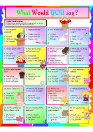 Responses To Everyday Idioms With Key Social Skills Ejercicios De Ingles Fichas Ingles Gramatica Inglesa