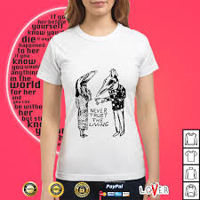 Beetlejuice horror movie t shirt never trust the living funny tshirt 100% cotton eu size crew neck tee tops. Beetlejuice Never Trust The Living Shirt Lover Your Style Fashion