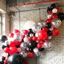 See more ideas about blue and silver, silver party, blue birthday parties. 129pcs Balloon Arch Kit Red Black Confetti Silver Globos Garland Wedding Anniversary 1st Birthday Party Decorations Balon Ballons Accessories Aliexpress
