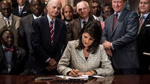 Ambassador to the united nations after serving as governor of south nikki haley's negotiating skills appear to be intact. South Carolina Gov Nikki Haley Orders Removal Of Confederate Flag From Statehouse Grounds Abc News