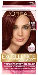 L Oreal Paris Excellence Hair Color Dark Mahogany Red Hair Color Mahogany Dark Red Hair Color Boxed Hair Color