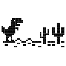 T Rex Game Cross Stitch Art Pixel Art Pattern Pixel Pattern