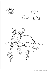 Malvorlage Mit Einem Hasen Fur Kinder