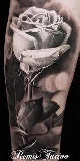 Black And White Realism Tattoo Realistic Black And Grey Rose Tattoo By Remistattoo On Deviantart Realistic Rose Tattoo White Rose Tattoos Black And Grey Rose Tattoo